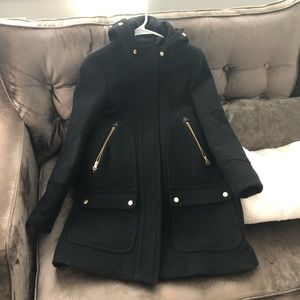 J. Crew Black Wool Coat
